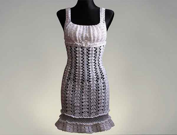 Летнее платье крючком: схемы и описания 