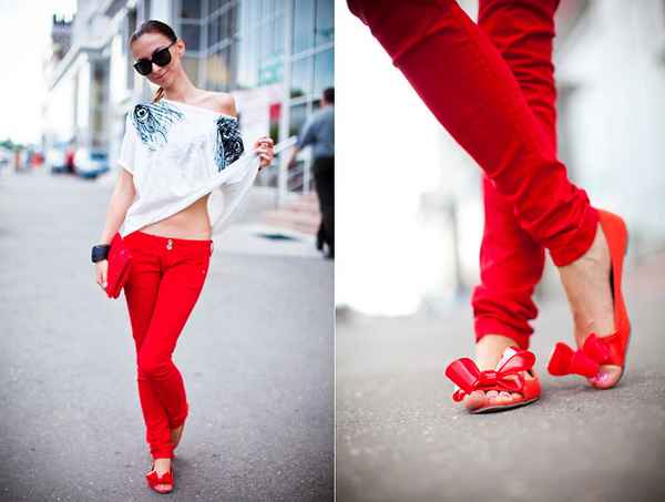 С чем носить красные джинсы? Твой яркий и дерзкий стиль 