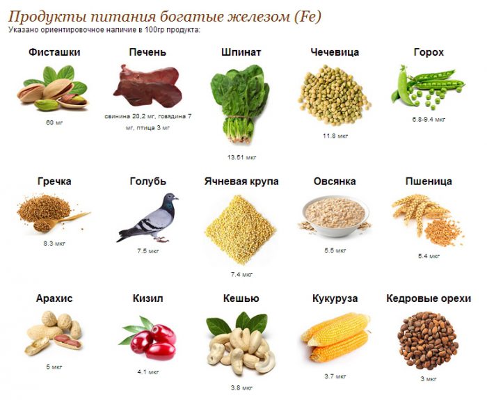 ЗОЖ: железодефицитная анемия, топ продуктов 