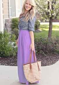 С чем носить длинную юбку 