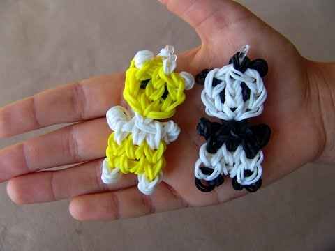 Как сплести из резиночек панду? Зверюшки из разноцветных резинок 