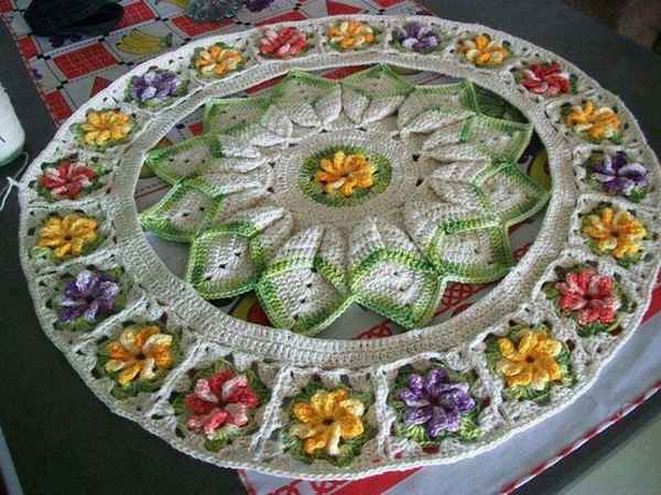 Коврики вязанные крючком: схемы, как связать своими руками из пряжи 