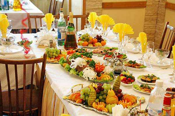 Меню на свадьбу 