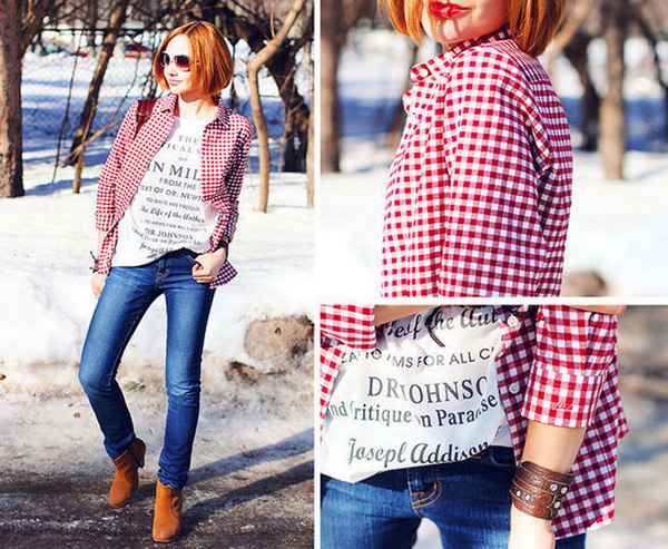 С чем носить клетчатую рубашку? Список комбинаций и аксессуаров 