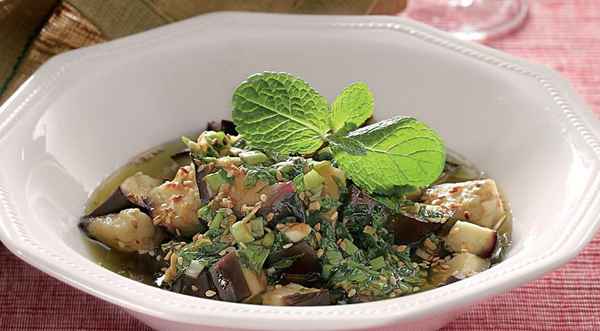 Баклажаны с чесноком и мятой, пошаговый рецепт с фото