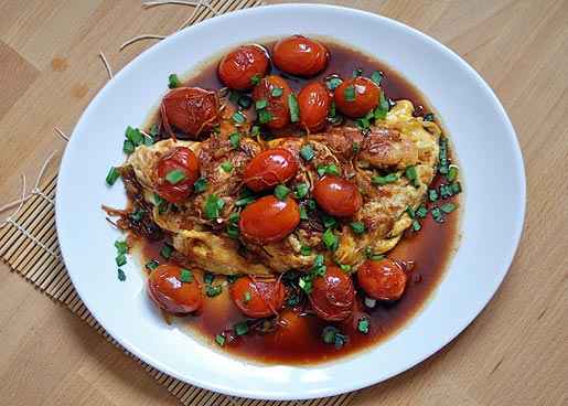 Китайская яичница с помидорами, пошаговый рецепт с фото