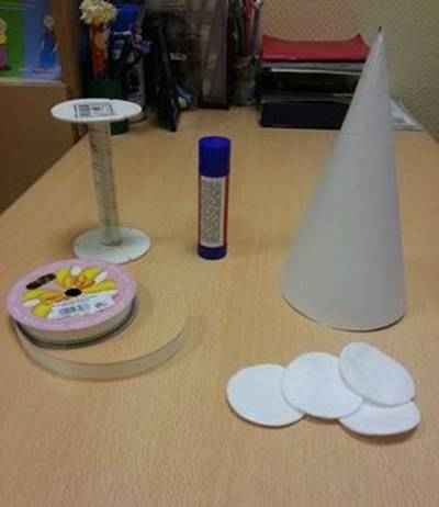 Как сделать елку из ватных дисков своими руками (мастер-класс)