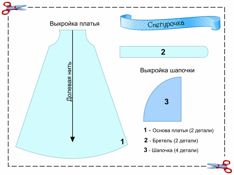 Как сделать костюм Снегурочки своими руками