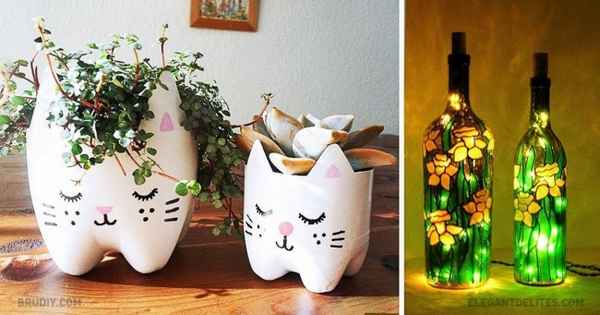 20 крутых идей для декора из обычных бутылок