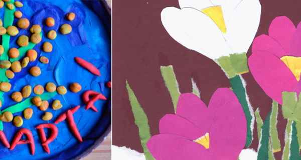 Милые поделки с детьми к 8 марта