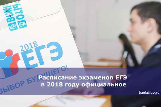 Расписание экзаменов ЕГЭ в 2020 году официальное